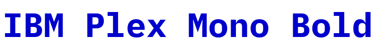 IBM Plex Mono Bold font